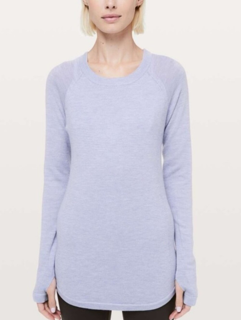 Lululemon Merino Wool Sit And Lotus Size 8 Flawed In Heathered Lavender